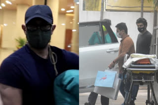 Spotted: Aamir snapped at airport, Anshula heads home from hospital with Arjun