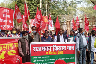 Left parties march to governor house in ranchi