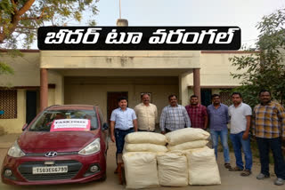 Large quantities of banned gutka pockets seized by taskforce police  in warangal urban district