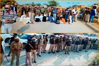 farmers protest in alwar,  farmers protest