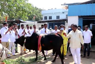 mla Mahipal Reddy Special puja at Beeramguda temple