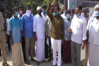 villagers protest to stoped the reservoir