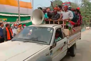 bike rally in laharighat ahead of tac election