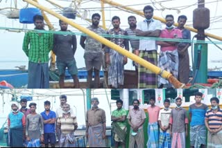 fishermen held by sri lankan navy