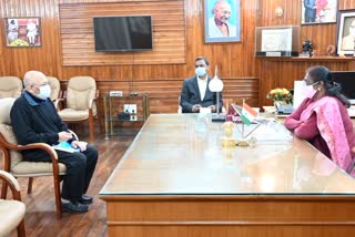 Governor meets JPSC President Amitabh Chaudhary