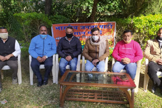 Press conference of BJP Kisan Morcha state spokesperson Anand Sharma in Palampur
