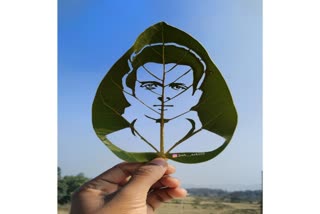 sonu sood shares unique leaf art by his fan