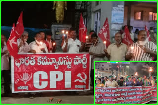 farmers protest at kadiri anantapur district