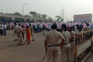 protest in JNPT
