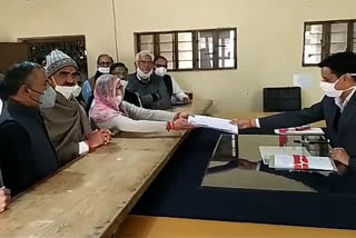 BJP candidate submitted nomination, भाजपा प्रत्याशी ने भरा नामांकन