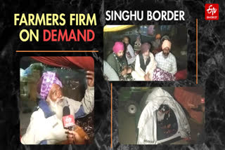 Farmers protest at Singh border