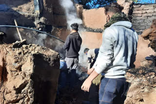 four cattle after fire outbreak in cowshed at Bhatiyat of district chamba