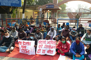 Movement of workers families against BSL in Bokaro