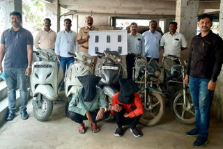 police arrested two accused for stealing two-wheelers in pune