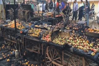 fire breakout fruit market in balangir