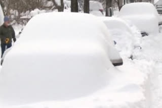 Deep snow covers upstate New York