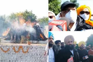 cremation of Sant Baba Ram Singh and politicians give tribute to him