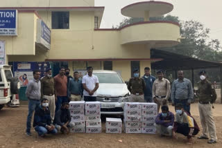 four people arrested for transporting illegal liquor
