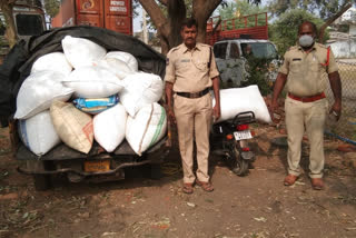 pds rice seized at soan mandal in nirmal district