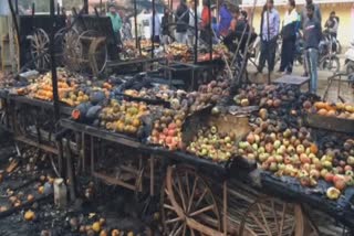 FIRE BREAKS OUT AT FRUIT MARKET IN BOLANGIR