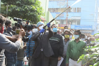 high pressure water sprayer inaugurated at Kolkata by firhad hakim