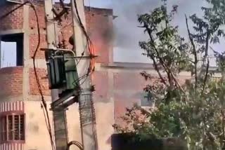 Transformer caught fire due to short circuit