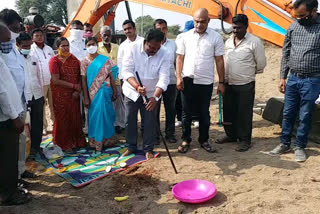 MLA Sunke Ravishankar inaugurated the construction work of three check dams in Karimnagar