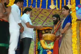 ayyappa maha padipooja at pedda mupparam in mahabubabad district