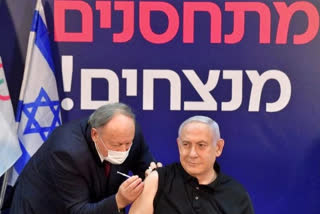 world leaders  COVID-19 vaccine  Benjamin Netanyahu  വ്യക്തിപരമായ മാതൃക; കൊവിഡ് വാക്‌സിൻ സ്വീകരിച്ച് ബെഞ്ചമിൻ നെതന്യാഹു  ഇസ്രായേൽ പ്രധാനമന്ത്രി ബെഞ്ചമിൻ നെതന്യാഹു  ആവേശകരമായ നിമിഷം  വ്യക്തിപരമായ മാതൃക  കുത്തിവയ്‌പ് സ്വീകരിച്ചു