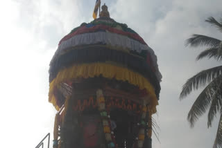 The fire that appeared on the top of the chariot at Siddarameshwara Jatra