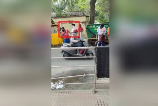 Video Viral of a traffic inspector who has slapped a Civil Labor