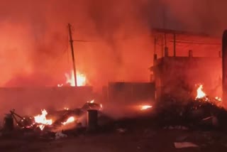 Fire broke out at a scrap godown & later engulfed other godowns nearby, in Vapi area of Valsad district early morning today