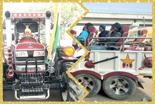 luxury tractor became centre of attraction in farmer movement