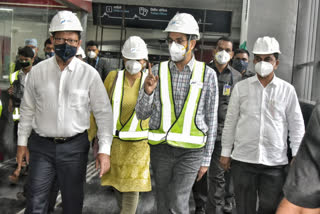 cm uddhav thackeray visits metro projects work mumbai