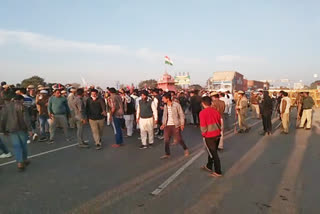 farmers protest against agriculture laws 2020 on rajasthan haryana border in alwar