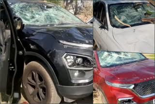 7 luxury vehicles broken and many injured in land dispute in sohna