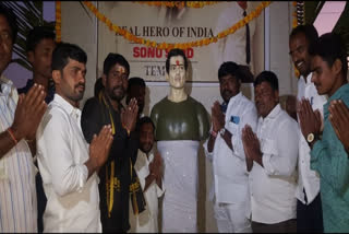 Villagers dedicate temple to Sonu Sood in Telangana