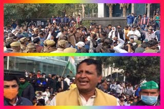 farmers protest at noida authority office