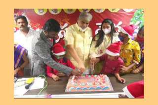 semi christmas  celebrations at kesineni nani bhavan