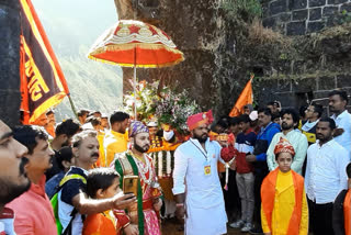 Palkhi ceremony was organized by Shivpremin at Rajgad