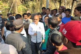 jalukbari fire case visit mla ramendra narayan kalita