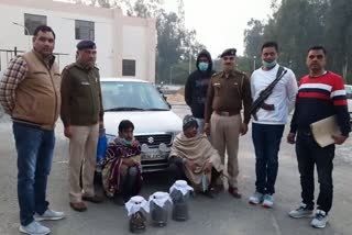 jind police arrested two people with 7 kg opium