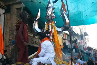 31 feet high trident in Baba Baijnath temple complex