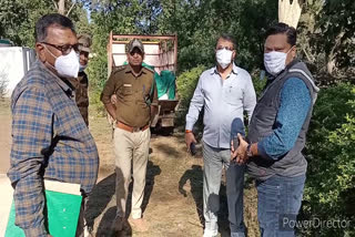 CCF and DF inspect chopped teak trees