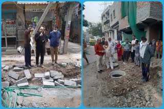 Reconstruction work of road & drain started in Palam Assembly of Delhi