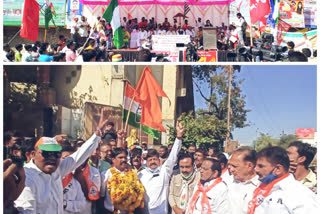 public support for farmer's rally in malegaon maharashtra