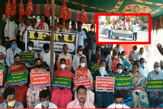 Riley fasting initiations in khammam to support farmers protest in delhi