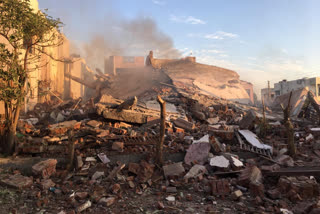 houses collapsed due to blast