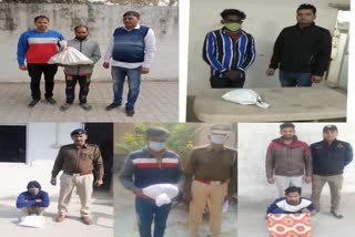 police arrested 5 smugglers in faridabad