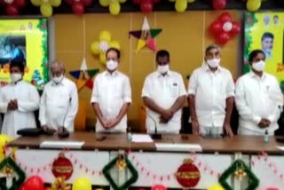 The semi-Christmas celebrations were held at the Mangalagiri Tdp office.